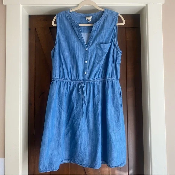 St. John's Bay Blue Denim Dress - Picture 1 of 3